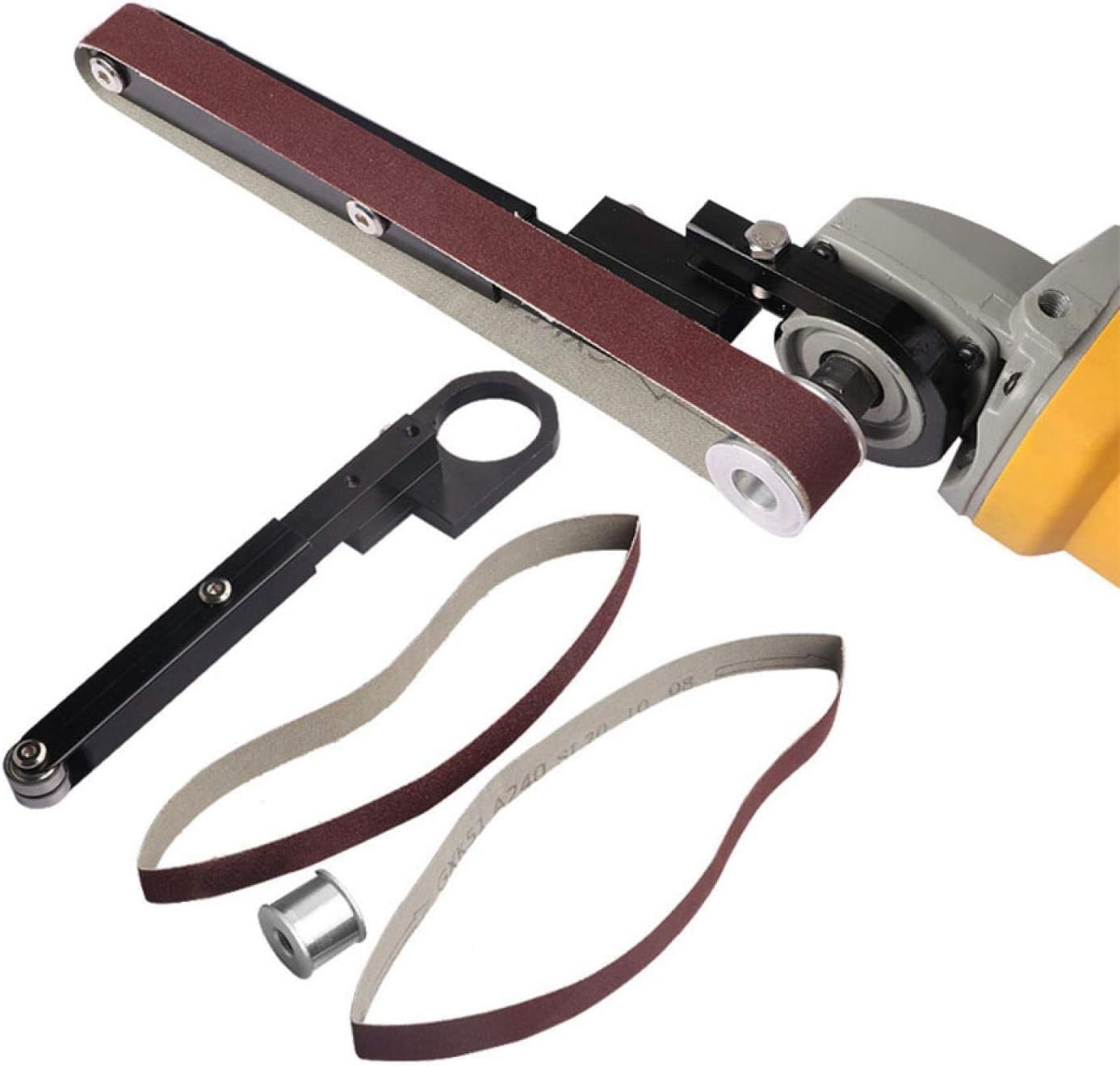 UpToDateTools Electric Belt Sander Attachment for Angle Grinder - Modified Sand Belt Machine, Pipe Polisher Suitable for Model 100