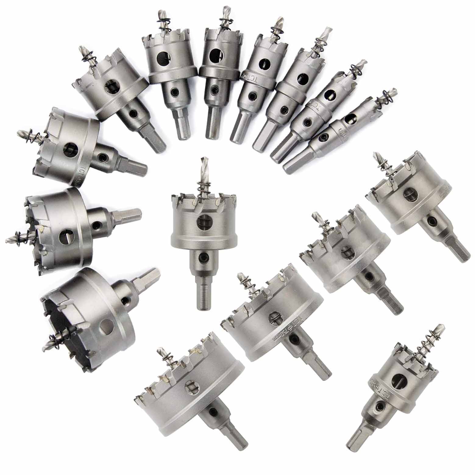 UPTODATETOOLS 10pcs 16-60mm TCT Hole Saw Kit Carbide Hole Saw Hole Cutter Carbide Tipped Hole Saw Drill Bit Tungsten Carbide Tipped Hole Saw Drill Bit