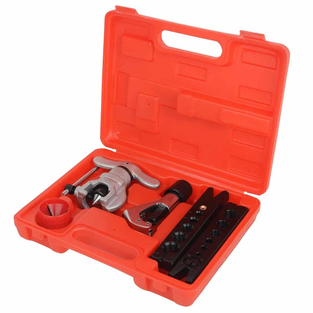 UpToDateTools CT-808AM-L Eccentric Tube Flaring Tool Kit Metric and Inch Tube Expander Kit Air Conditioner Copper Pipe Reamer 5-19mm 3/16