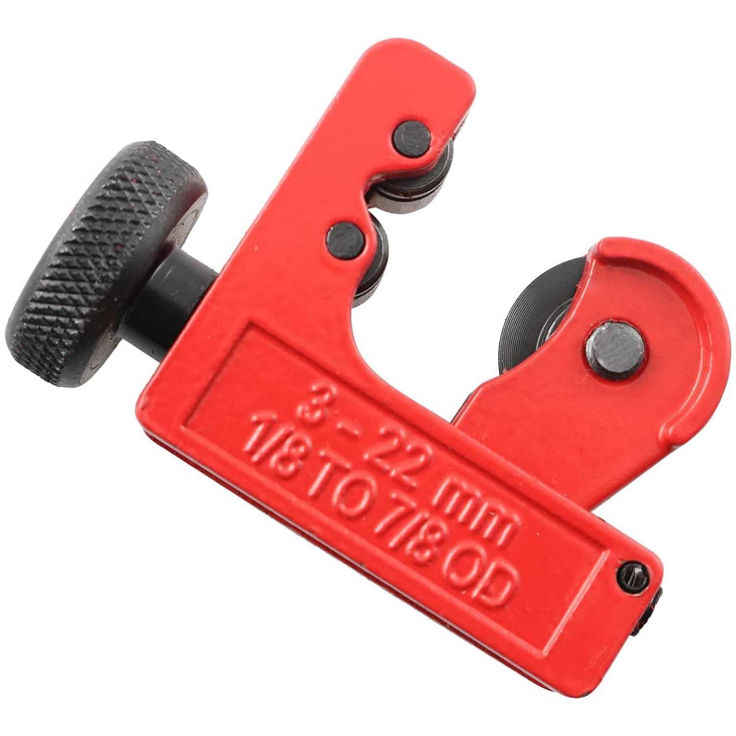 UpToDateTools 3-22mm Mini Arrow Cutter (1/8'' - 7/8'') Adjustable Tube Cutter for Copper Pipe/Stainless Steel Tubing,Red
