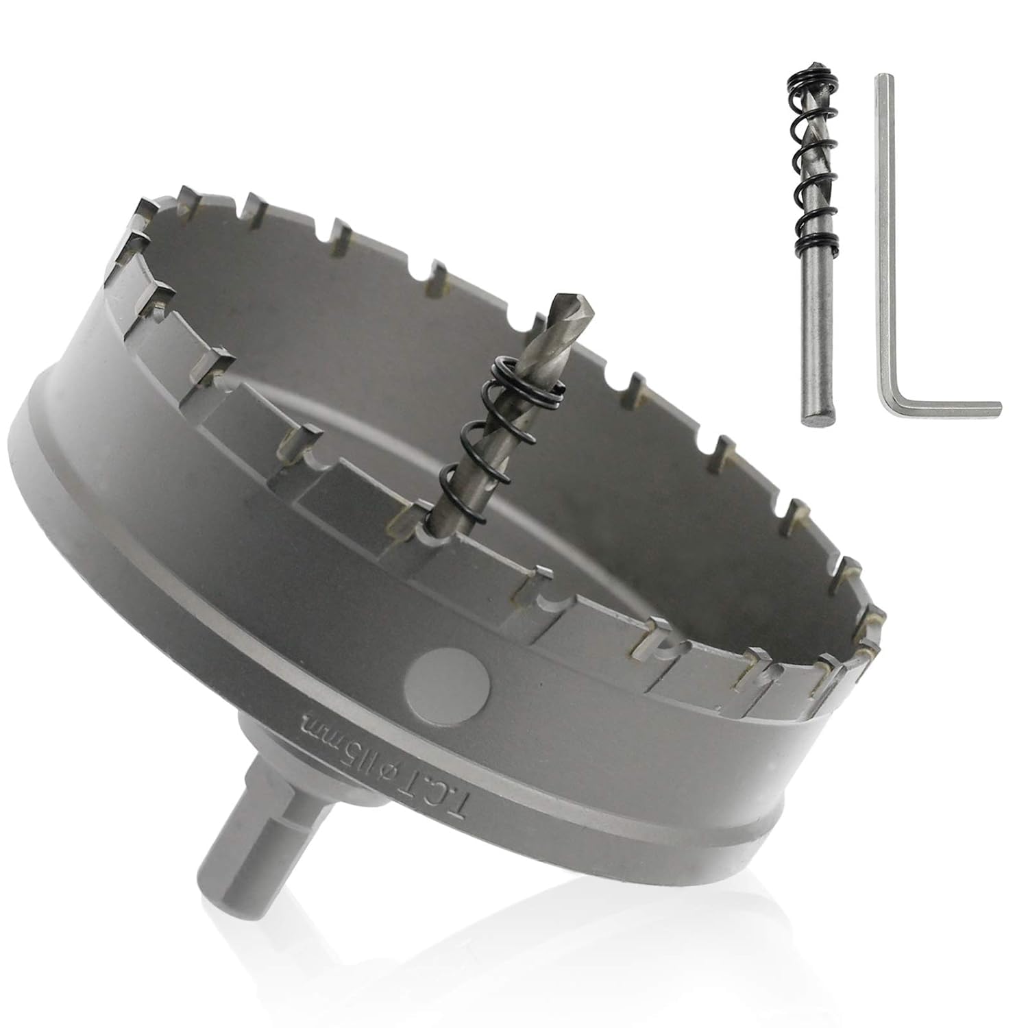 UPTODATETOOLS 4 1/2inch/115mm Carbide Hole Saw Cutter Drill Bit Tooth Tipped TCT Hole Saw Cutter for Stainless Steel Sheet Metal Sheet Plastic FRP Board