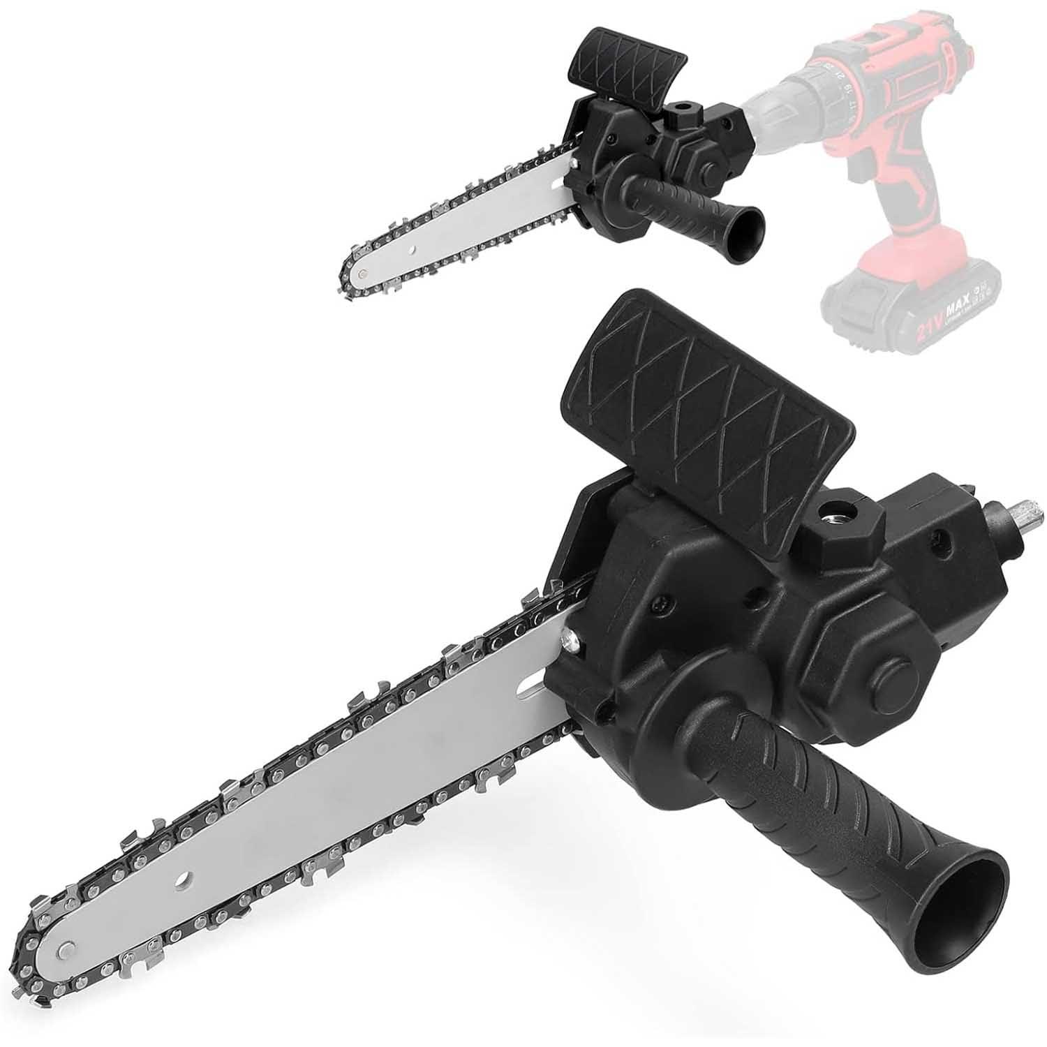 UpToDateTools 6 Inch Drill Modified To Chainsaw Tool Attachment Chainsaws Accessory Practical Modification Tool Set Woodworking Cutting Tool
