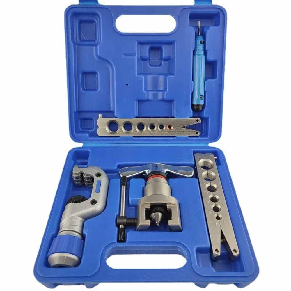 UpToDateTools CT-N806AM-L Copper Ratchet Flaring Tool Flare Kit 6-19mm For Tubing Refrigerator Refrigeration Repair Tools Flaring Flare Kit Tube Cutter