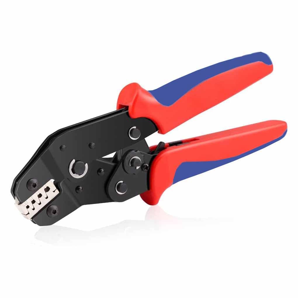 UpToDateTools Non-insulated 24-16 AWG Open Barrel Crimping Tool 0.25-1.5mm², Ratcheting Crimper for Dupont Molex JST TE Terminals & EPC PCIE SATA Pins - SN-58B